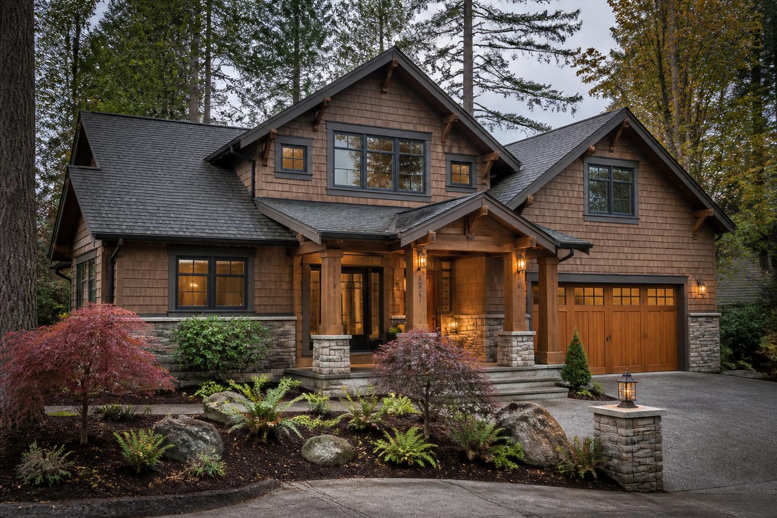Custom Homes project built by Cedar Moon Structures in Oregon
